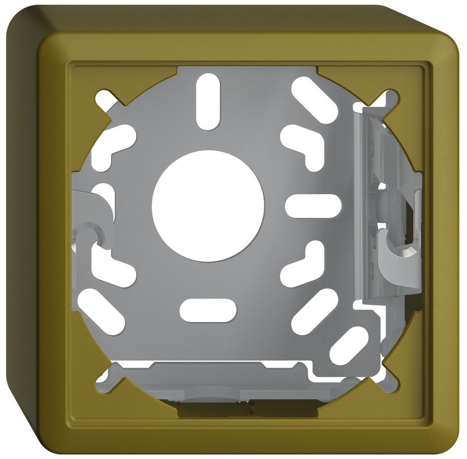 Kappe mit Grundplatte 54mm EDIZIOdue olive