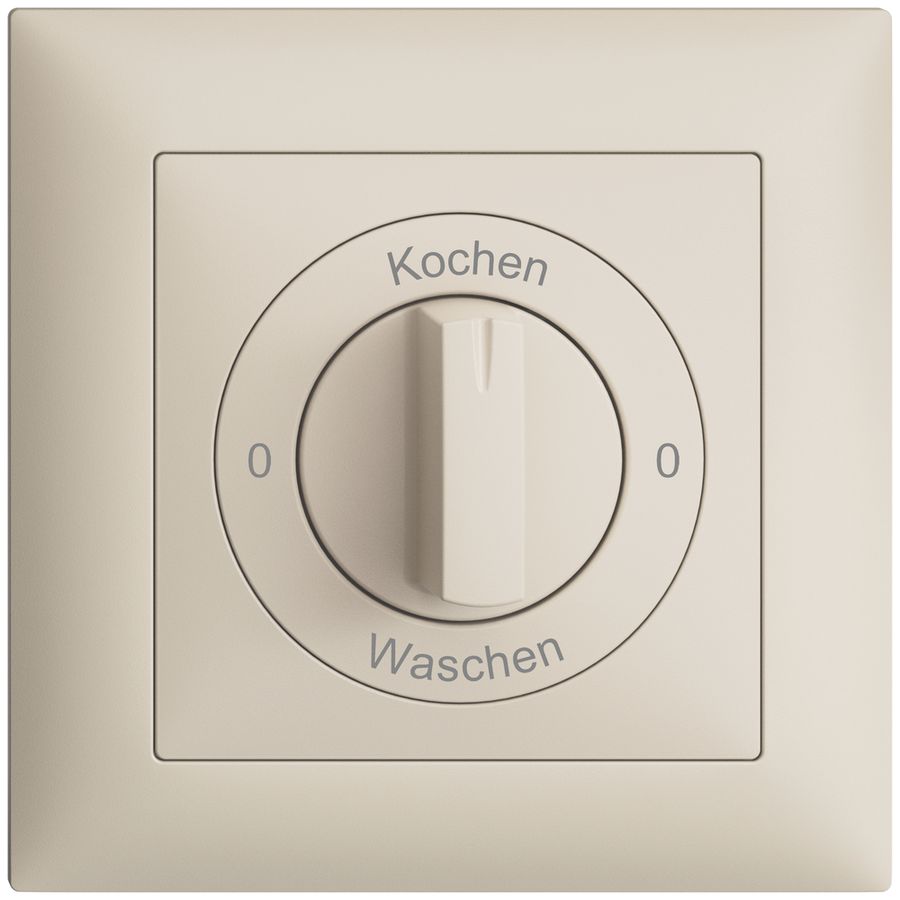 Frontset 0-Kochen-0-Waschen EDIZIOdue 88×88mm crema