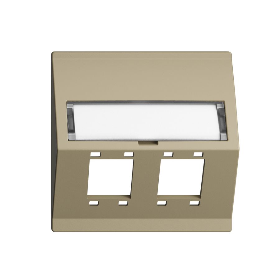 Kit montage INC EDIZIOdue F sortie oblique 2×R&M cat.5e/6/LC spécial, sand