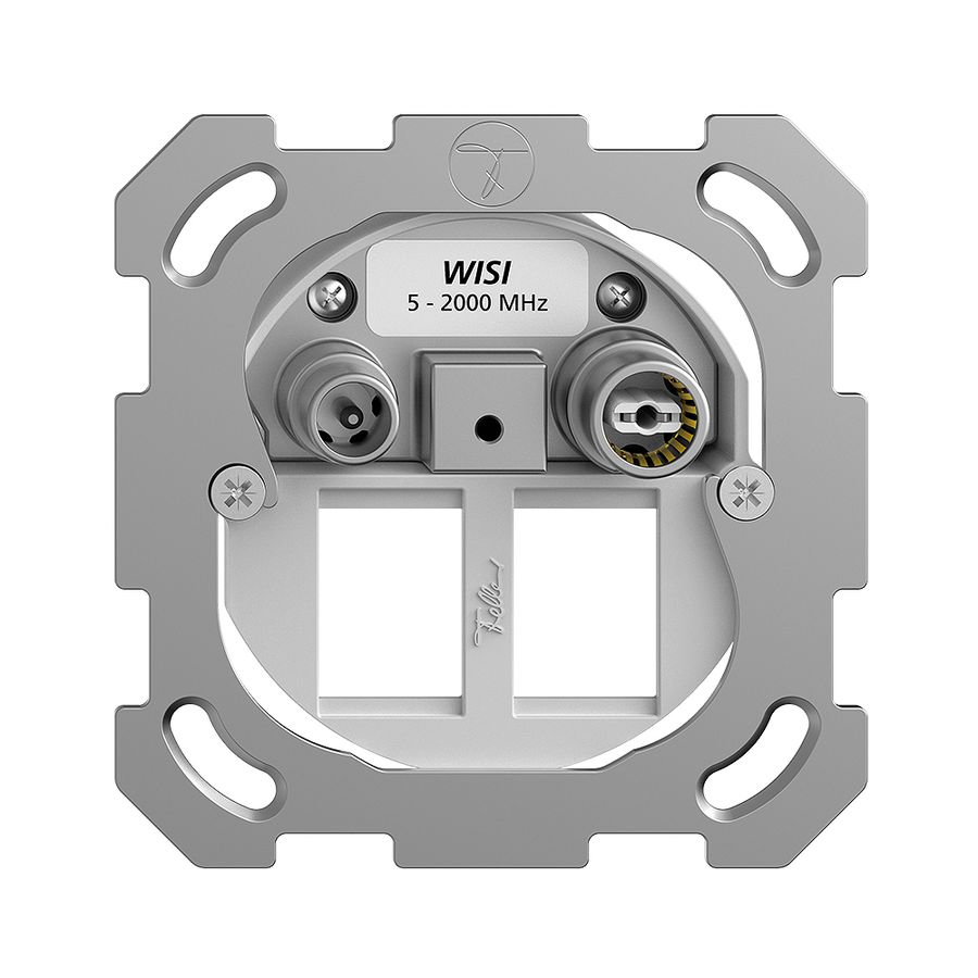 Prise multimédia 4dB ENC FH BSM, prise d.dérivation p.2×RJ45 Keystone