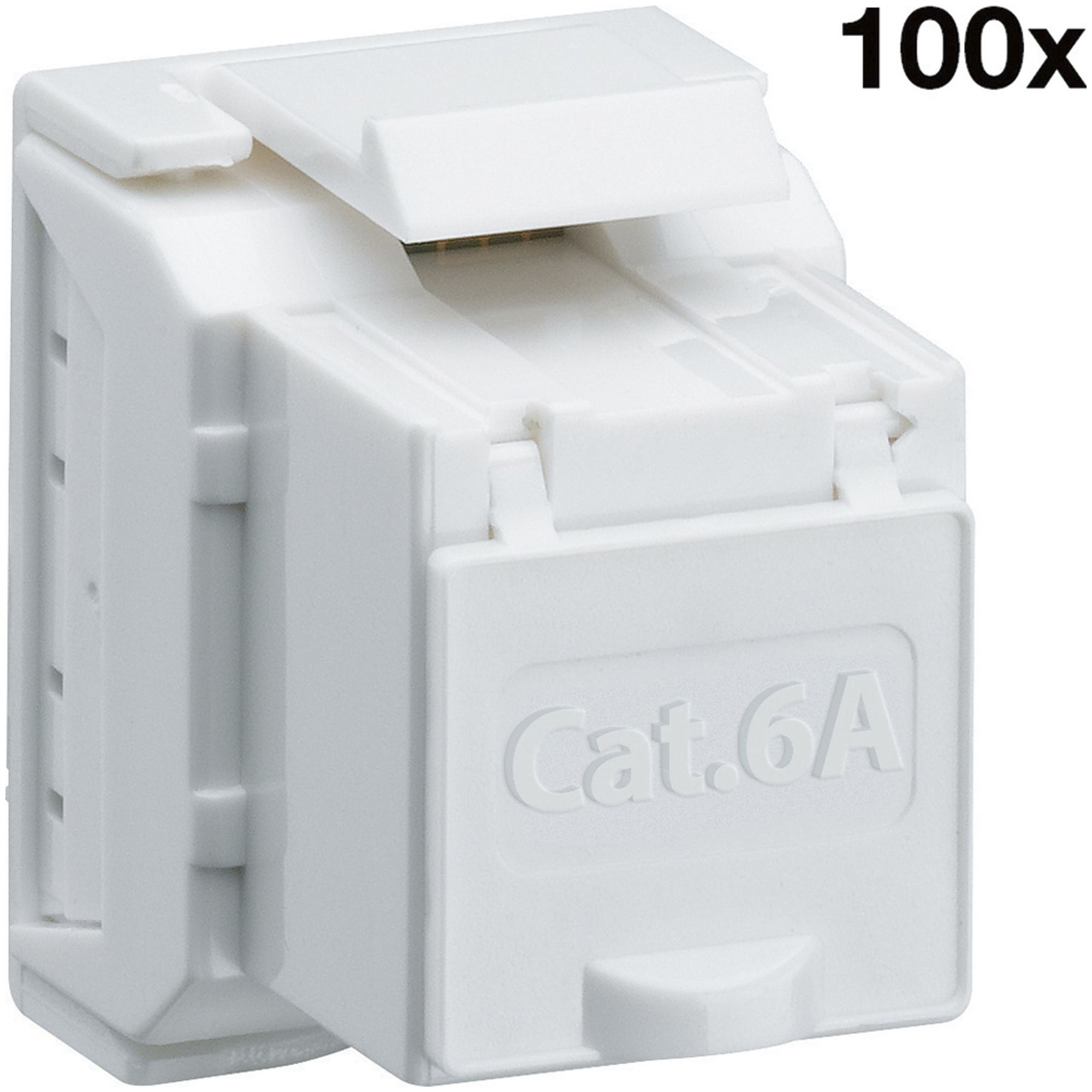 Modulo RJ45 Hager HMS cat.6a, UTP, bianco, 100 pezzi