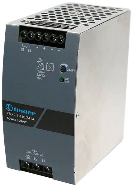 EB-Schaltnetzgerät FINDER 78.X2 220…500VAC 311…705VDC 24V 10A 240W