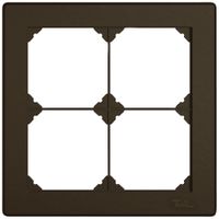 UP-Abdeckrahmen EDIZIO.liv SNAPFIX® 2×2 156×156mm br