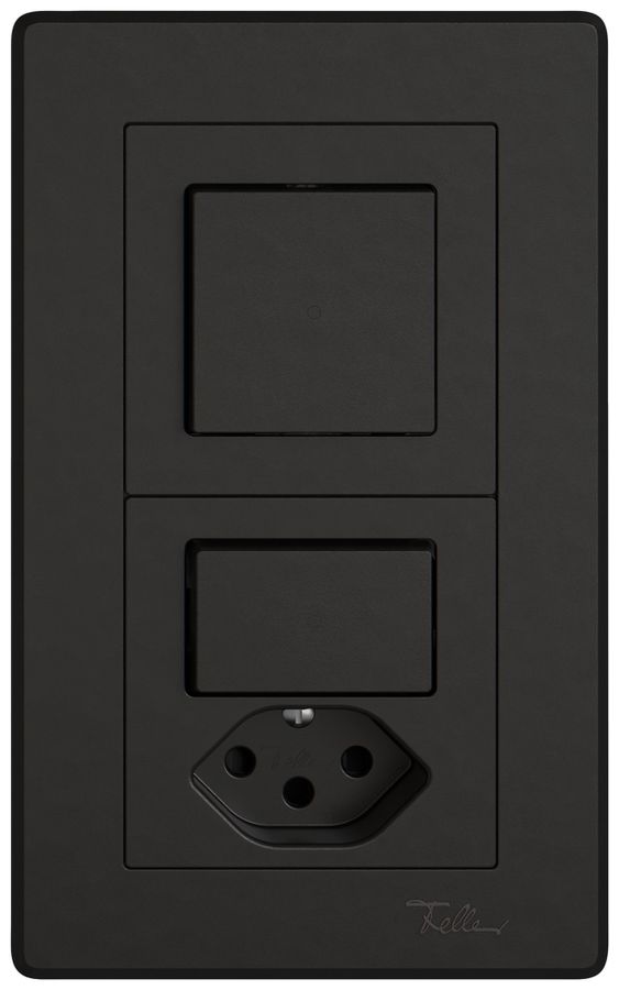 Combinazione INC EDIZIO.liv SNAPFIX® 2×1 156×96mm sch 3/1L+sch 3/1L+T13 nero