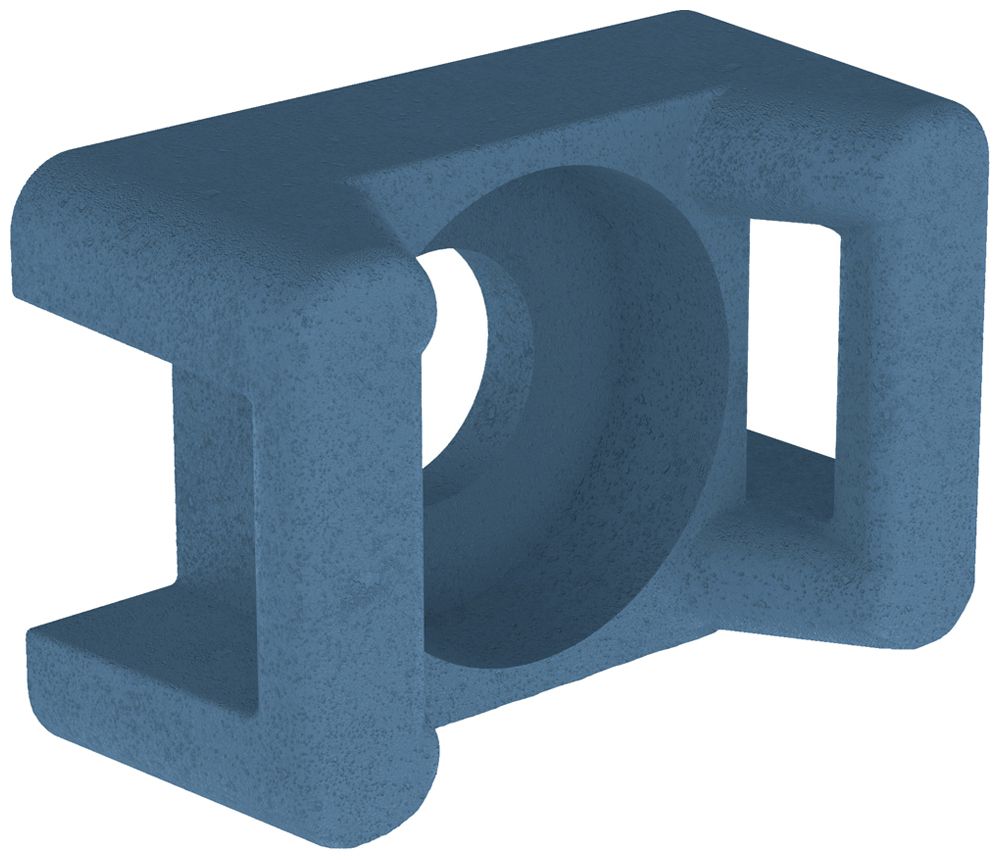 Socle pour collier Panduit 16×10.7×7 M4 détectable par les métaux, antimicrobien