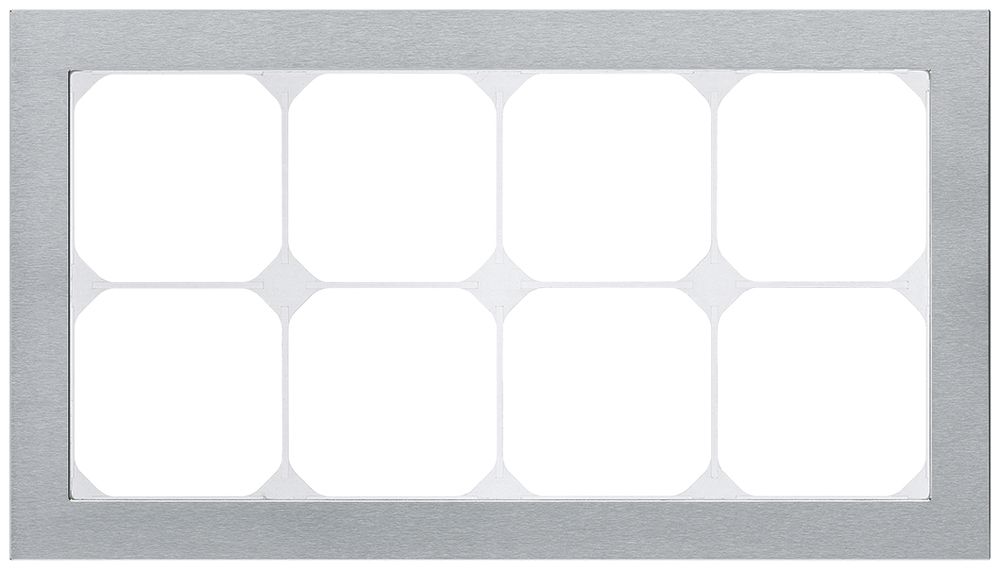 Abdeckrahmen KAL.art 2×4 154×274mm Edelstahl gebürstet