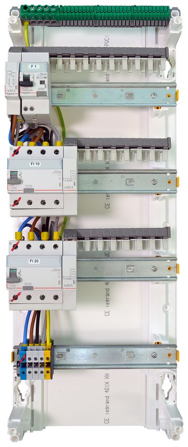Petit tableau de distribution AP Legrand 4-rangées 52 UM blanc