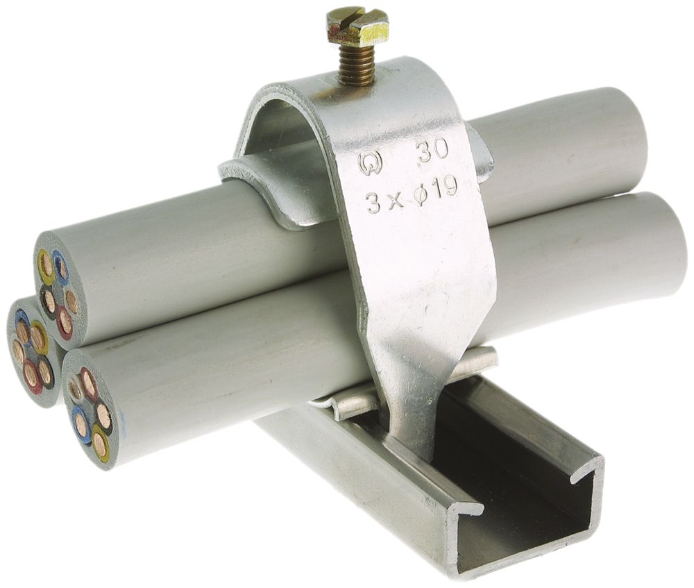 Bride de fixation Woertz SVD C30 3×câb 37mm aluminium