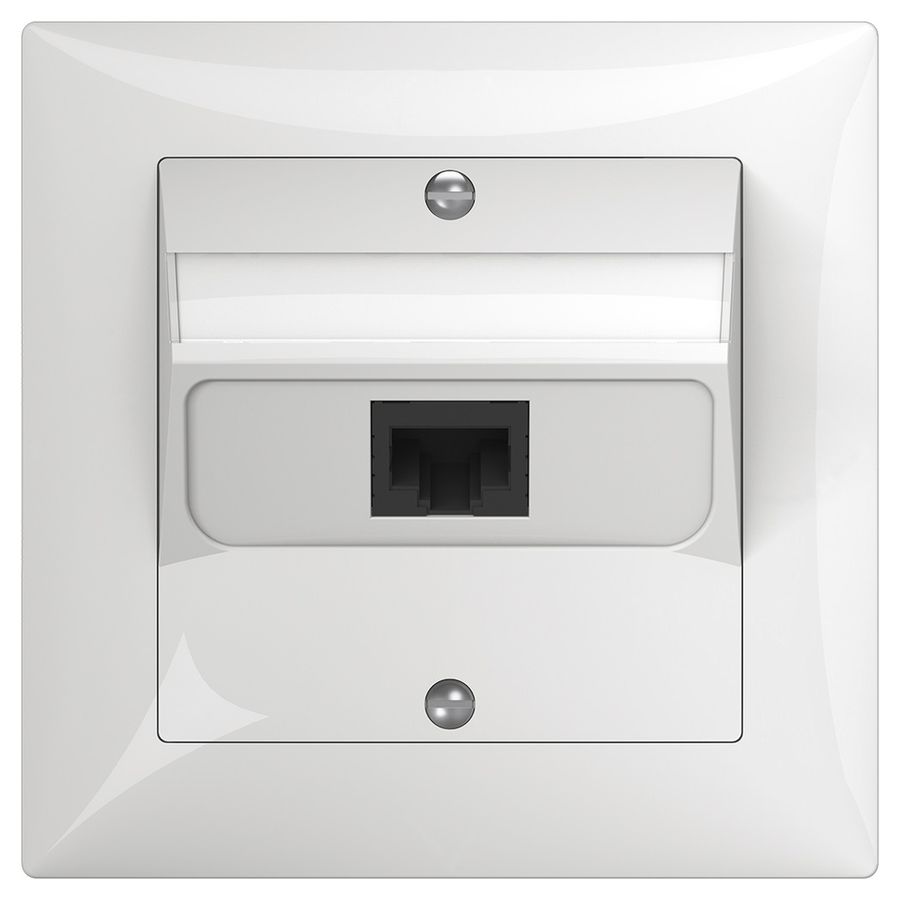 UP-Anschlussdose SIDUS 1×RJ45 weiss glänzend