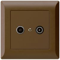 UP-Antennendose kallysto.line R/TV 14dB Durchgangsdose braun