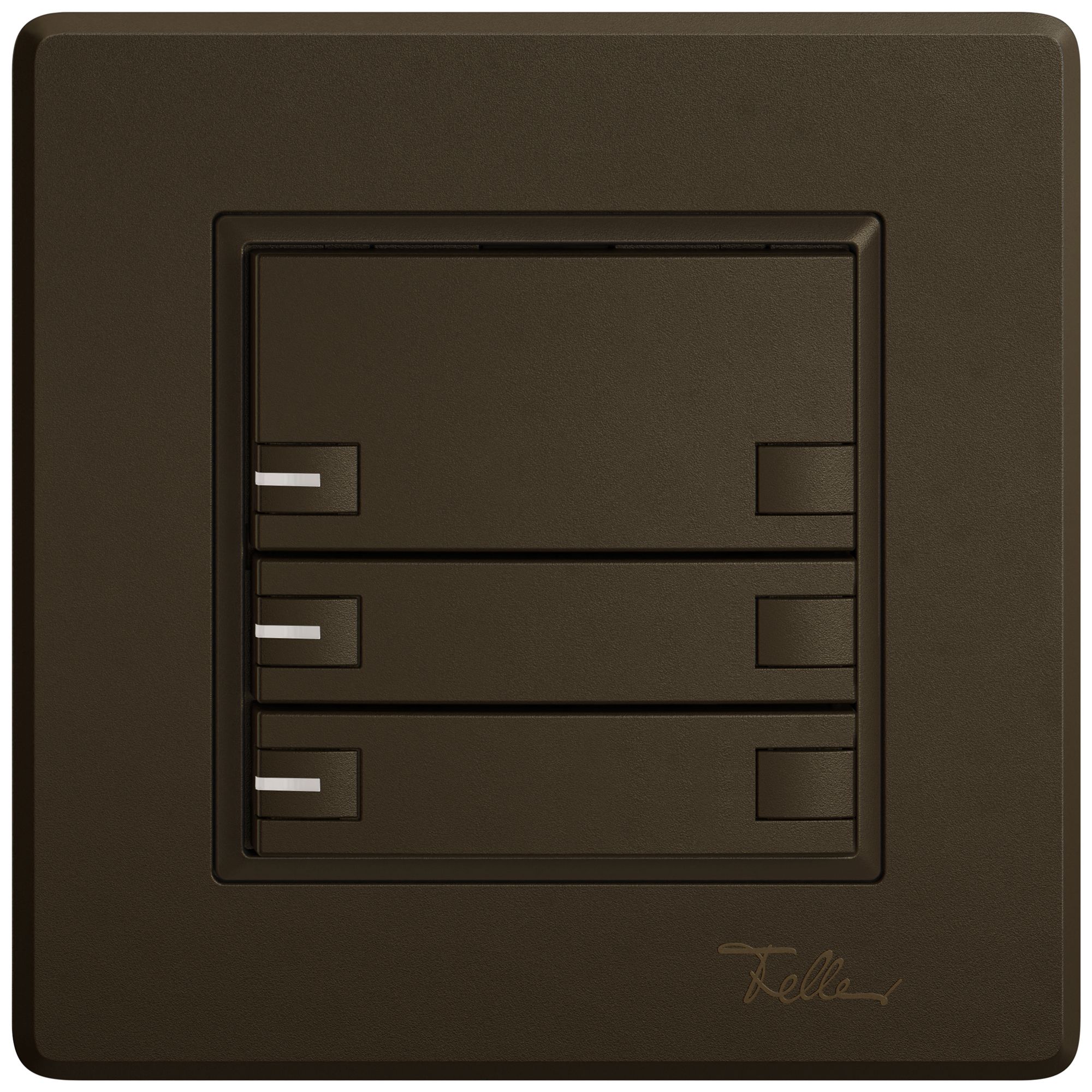 Poussoir universel ENC EDIZIO.liv UNI SNAPFIX® 12…48V a.LED bleu 3× comm.2T br