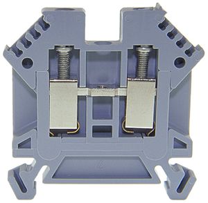 Borne de passage joignable Woertz 0.5…4mm² 32A 1000V vis 2×1 rail DIN 35mm gris