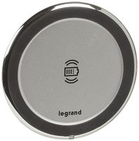 Stazione di ricarica senza fili INC Legrand 15W IP44/IK08 grigio Ø87×24mm