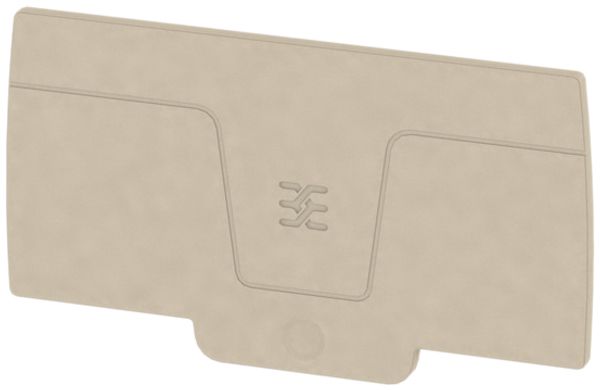Piastra terminale Weidmüller serie A AEP 2C 1.5 78.83×2.1mm, beige