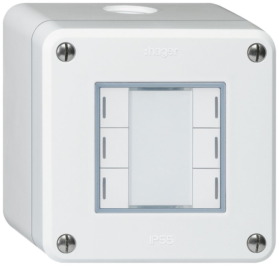 AP-Taster robusto Q KNX 6× RGB LED s/e-link weiss