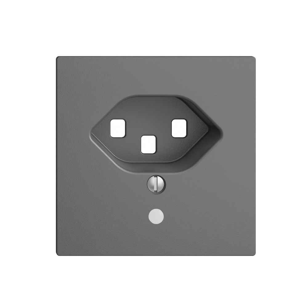 Frontplatte EDIZIOdue T23 dunkelgrau 60×60mm mit Linse