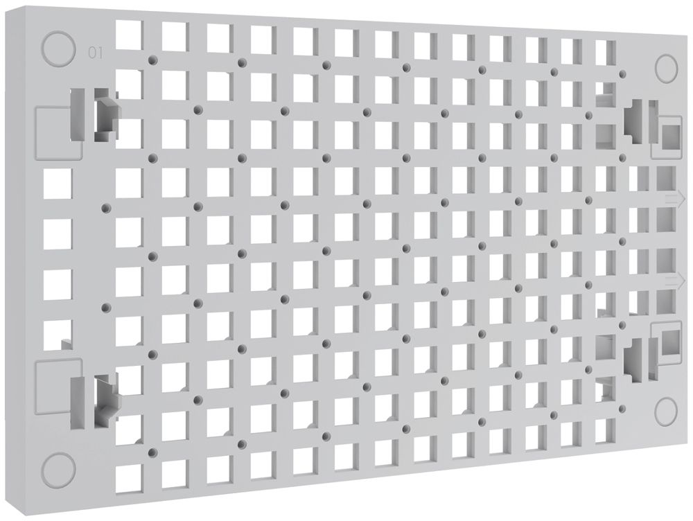 Plaque média SE Pragma multimédia encliquetable 1 champ 1 rangée