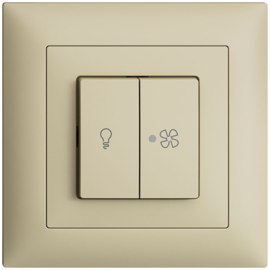 Kit frontale INC EDIZIOdue vanille 88×88mm bottone doppio