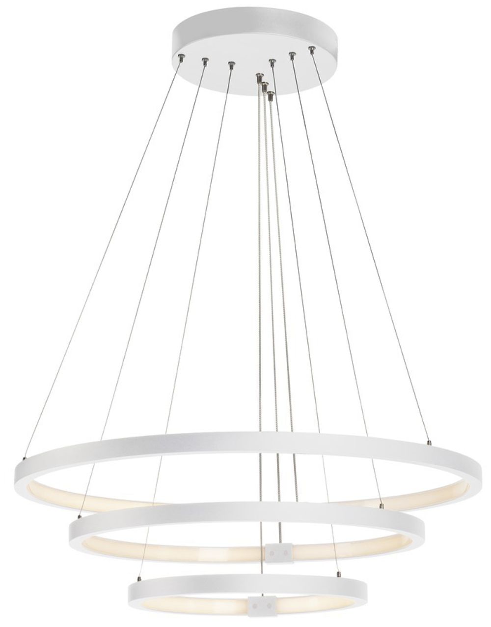 LED-Pendelleuchte SLV ONE TRIPLE DALI 65W 4200lm 3000/4000K Ø800×30mm weiss