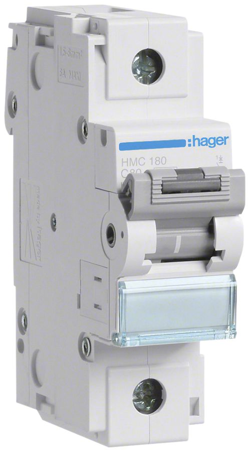 Leitungsschutzschalter Hager MCB 1P 400V Typ C 80A Icn 15kA 1.5TE