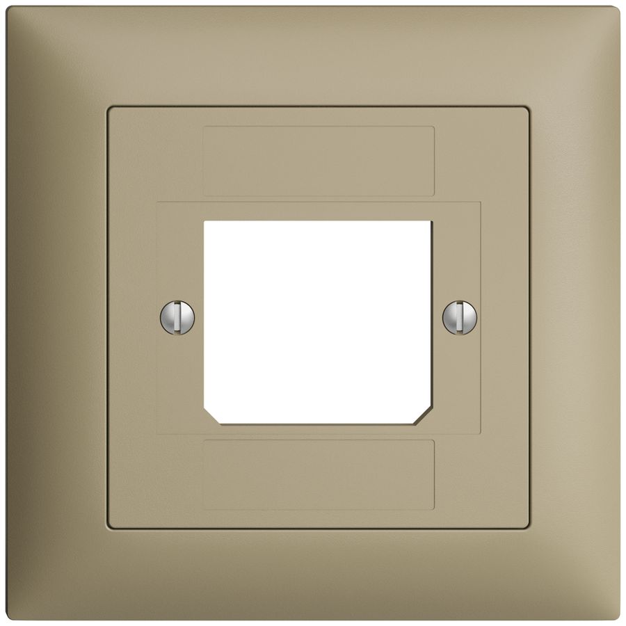 Kit frontale EDIZIOdue sand 88×88mm 1×TT 3×RJ