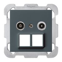 Prise multimédia ENC kallysto R/TV montage B 11dB 2GHz anthracite