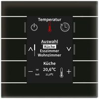 UP-Bediengerät KNX MDT BE-GBZS.01S 6T Display Glas schwarz