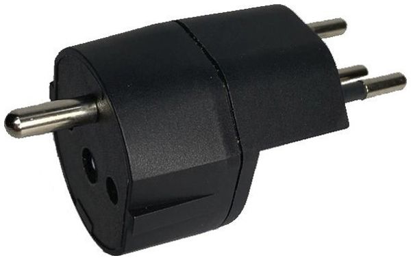 Adattatore fisso ELBRO unico 0…230V 0…10A (tipo E/tipo 12) nero