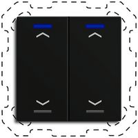 Pulsante KNX RGBW INS MDT BE-TAL60T216.A1 2t/4a temp.nero op. "persiana"