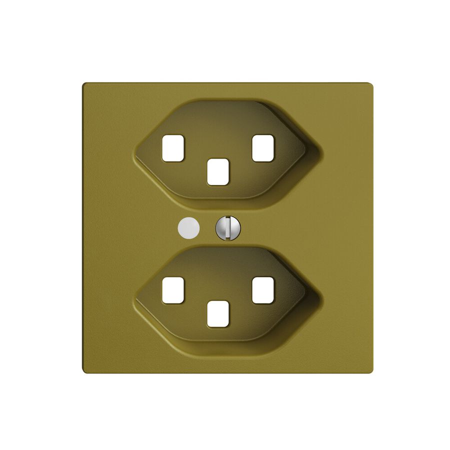 Kit frontal EDIZIOdue olive 60×60mm 2×T23, lentille,