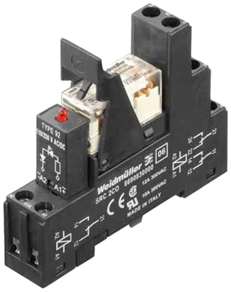 Relais WM RCLKIT RT 2CO 8A AgNi 207…276VAC LED Schraubanschluss