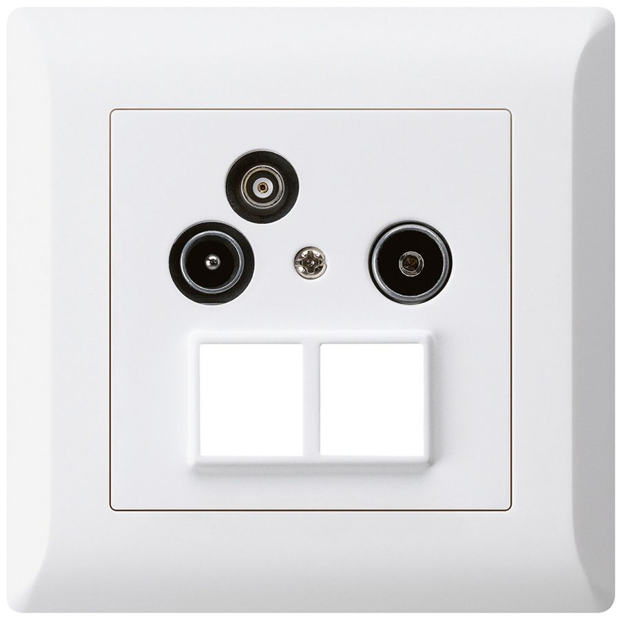 UP-Antennendose R/TV-Daten HMS kallysto.line 19dB weiss