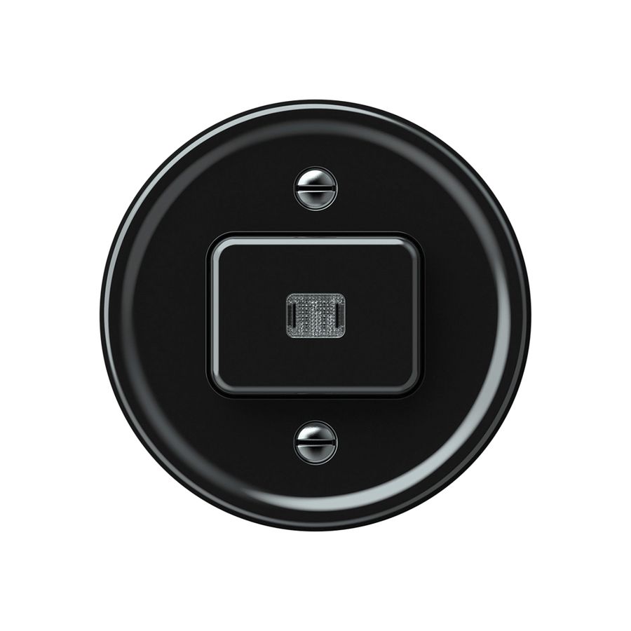 Leuchtdrucktaster origin 1×Taste beleuchtet 1CO 1P 0<1 10A 230V 60×60mm schwarz