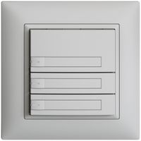 UP-Taster KNX 3-fach EDIZIOdue hellgrau RGB mit LED mit Papiereinlage