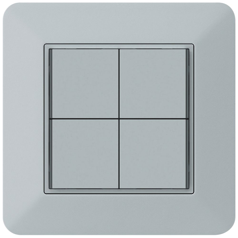 Poussoir KNX ENC KTR 4×touches 4×points actionnables LED gris