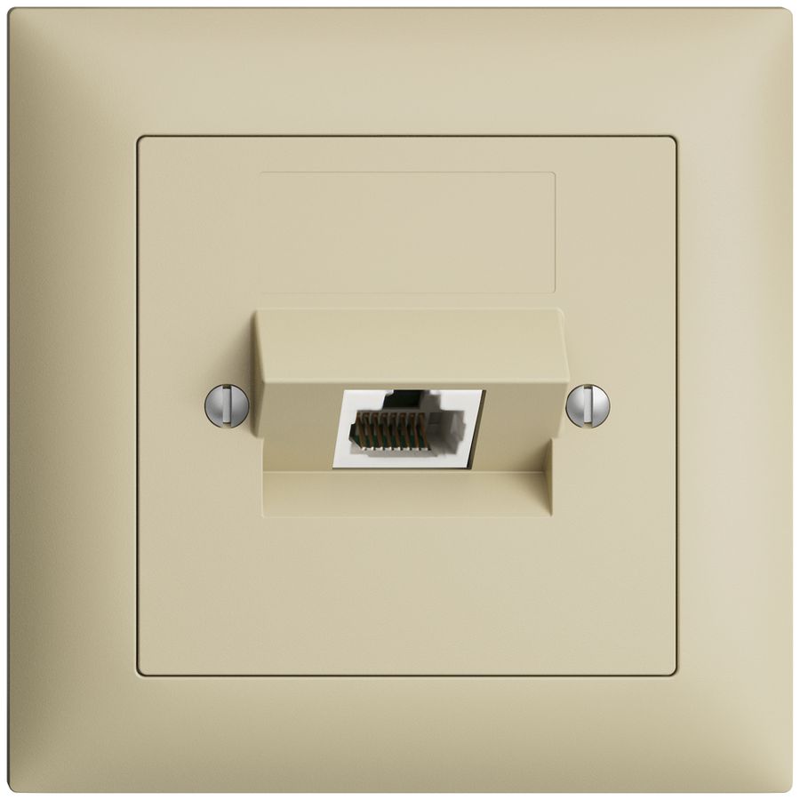 UP-Dose 1×RJ45/u 8P ITplus EDIZIOdue vanille