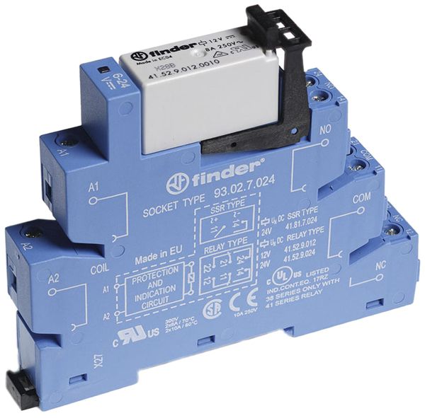 Relais de couplage AMD Finder 38.52, 2W 8A AgNi, 24VDC, bornes à vis