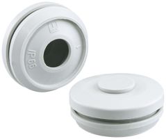 Doppelmembranstutzen Spelsberg DMS M40 TPE Ø46.5×18.6 Ø17…28mm IP66 weiss
