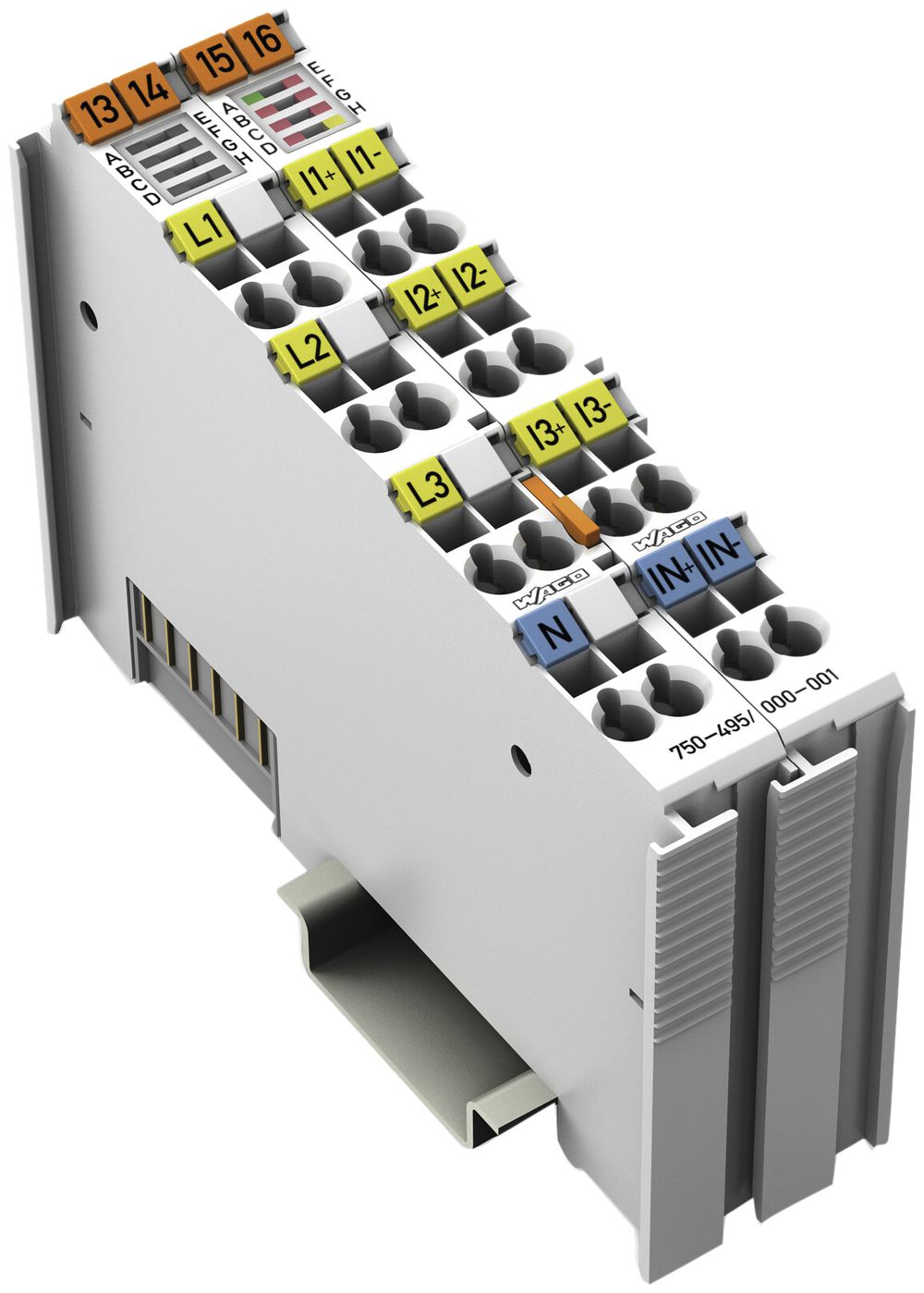 Module de mesure de la puissance AMD WAGO 3L, 5A 690VAC, gris clair