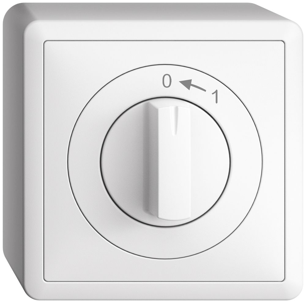 Contact pivotant AP 0<-1/2P EDIZIOdue blanc, avec manette