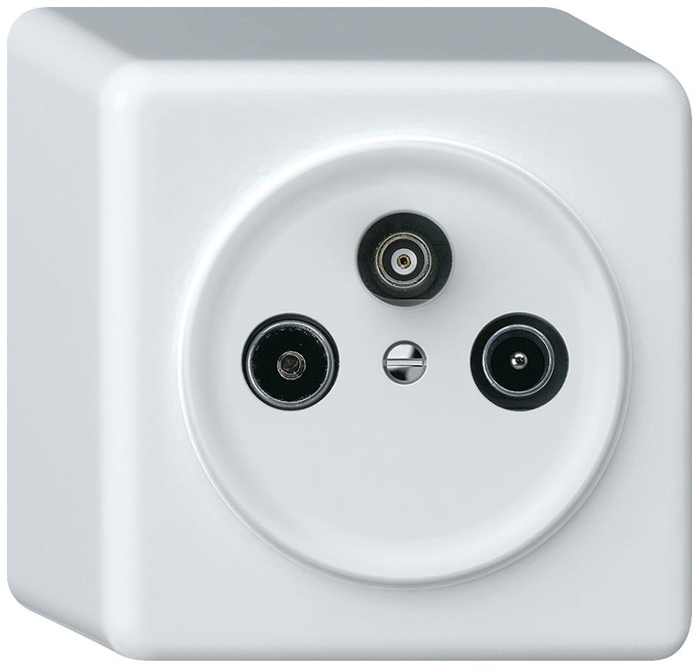 Prise antenne AP TV-R-SAT origin prise de passage 5.5dB blanc