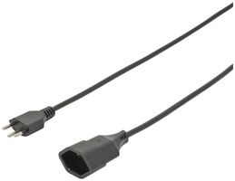 Verlängerung Gd 3×1 5m schwarz, Stecker T12 und Kupplung T13 angespritzt