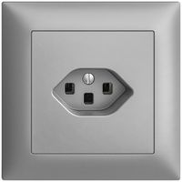 UP-Steckdose EDIZIOdue T23 16A silver, mit Steckklemmen