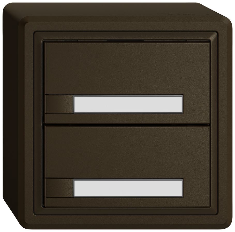 AP-Universaltaster EDIZIO.liv UNI SNAPFIX® 12…48V o.LED 2× 1-Tbed.Pap.br