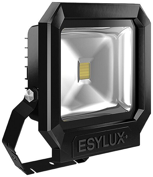 LED-Strahler ESYLUX OFL SUN, 30W 3000K 2400lm 227×86×252mm IP65, schwarz