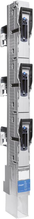 Réglette HPC weber.vertigroup 1P DIN00 160A rail 185mm inoxydable borne