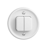 Montageset STANDARDdue SNAPFIX® f.Schalter&Taster unbel.m.2 Druckknöpfen ws