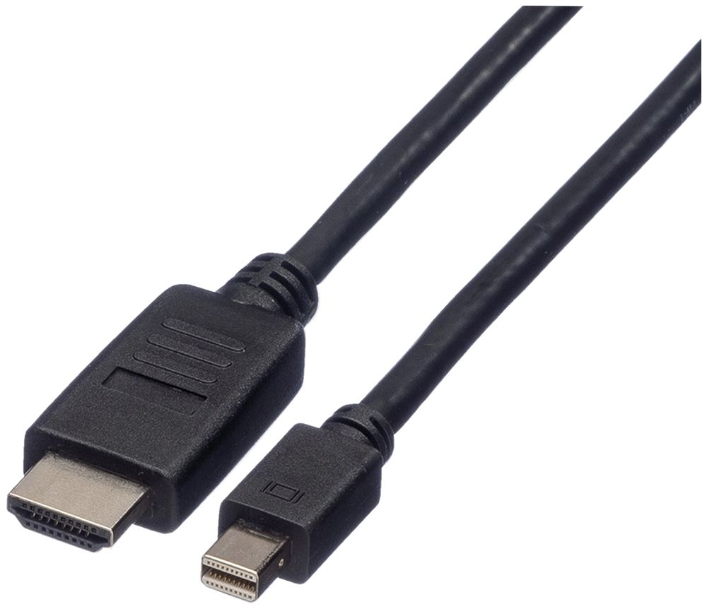 Câble Mini-DisplayPort/HDMI ROLINE FHD@60Hz (DisplayPort 1.1) noir 1.5m