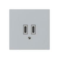 USB-Ladesteckdose Hager kallysto C-C 20W 5V 60×60mm grau