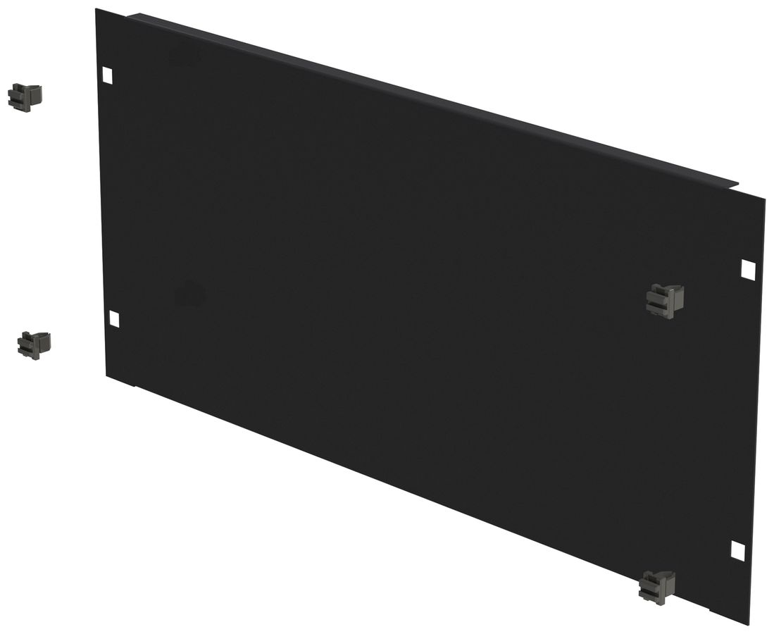Blindplatte 19" Schnellverschluss 5HE Stahl schwarz
